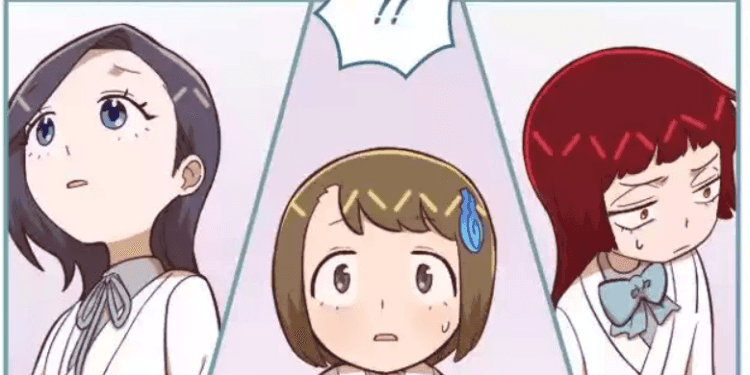 Aru, Mari and Sehui in the classroom
