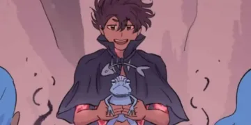 Kappa and the frog in Castle Swimmer