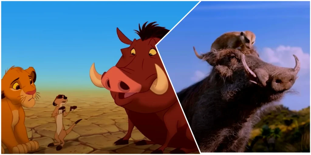 What must be the age of Timon and Pumbaa