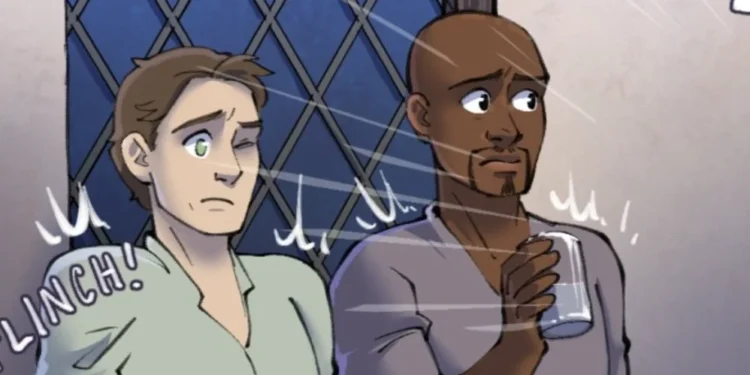 A Spell for a Smith Chapter 36: Jon and Thom worriedly watching Brahm