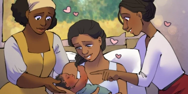 Ivy helps the family during child birth