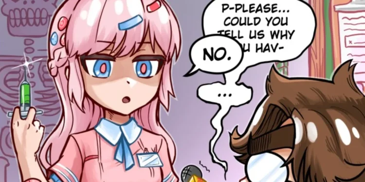 Clinic of Horrors Chapter 10: Bianca threatening Theo Ree