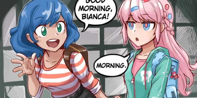 Clinic of Horrors Chapter 13: Sarah and Bianca walking to college