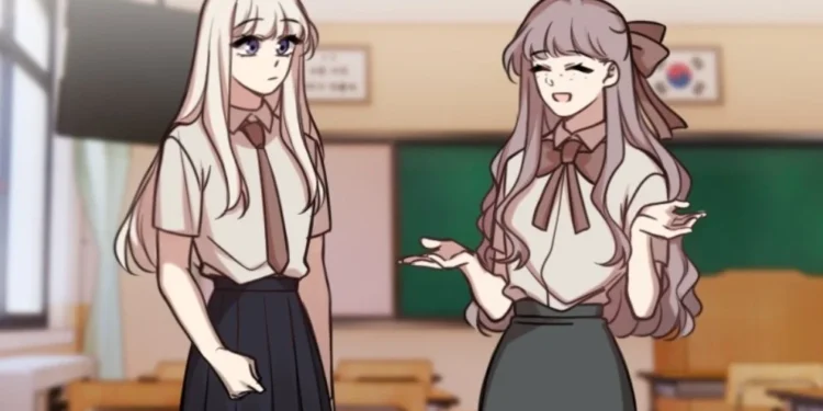 Nari giving all her snacks to Hana