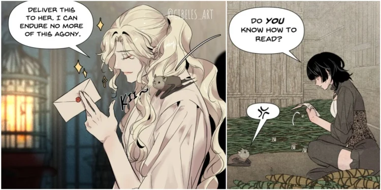 Edric and Elysia in Vampire Meets Huntress Chapter 1-7