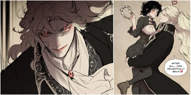 Edric and Elysia in Vampire Meets Huntress Chapter 1-7