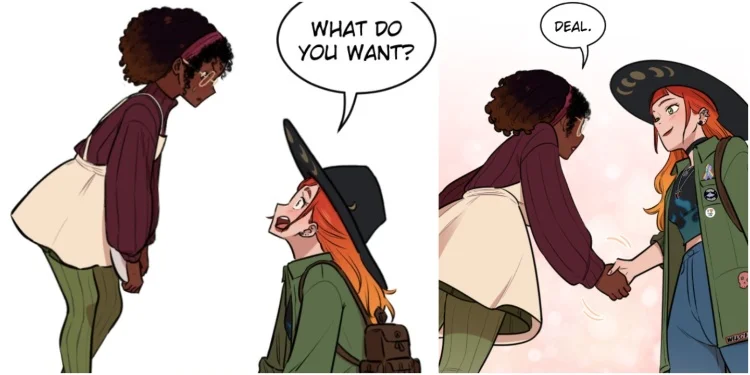 Valeria and Rhia in Latest GL webtoon