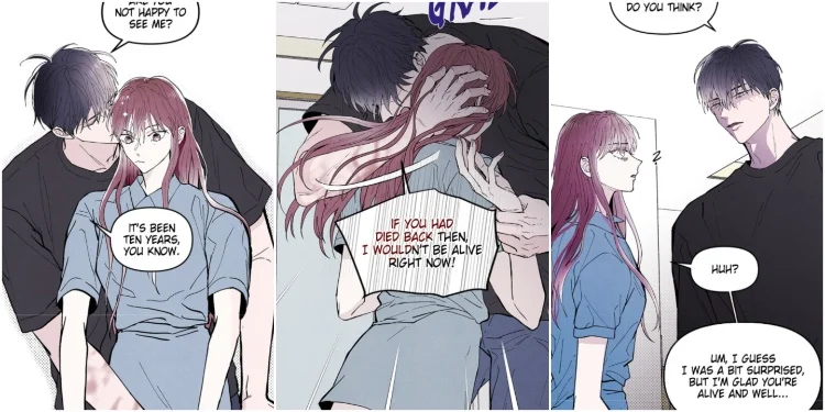 Dohyeon and Se-a in Addicted to You Webtoon Chapter 1-5