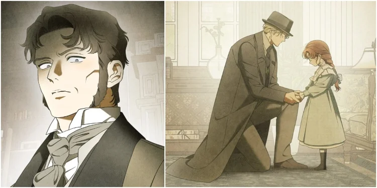 Gerald and Laura with her father in Miss Pendleton Chapter 11-19